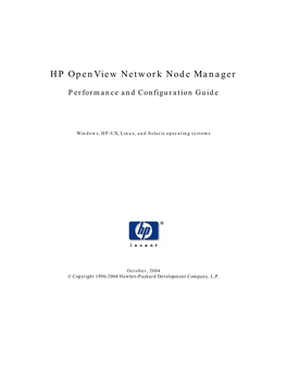 HP Openview Network Node Manager