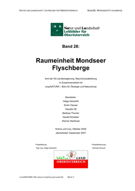 Raumeinheit Mondseer Flyschberge