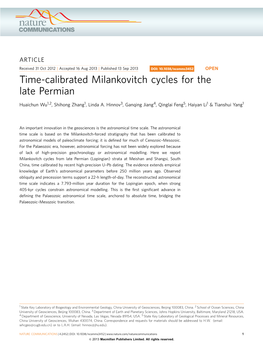Time-Calibrated Milankovitch Cycles for the Late Permian