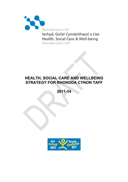 Health, Social Care and Wellbeing Strategy for Rhondda Cynon Taff 2011