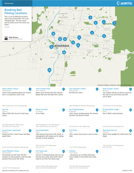 Breaking Bad Filming Locations. This Is a List of Different Locations Where They Filmed AMC's Hit Series 3 