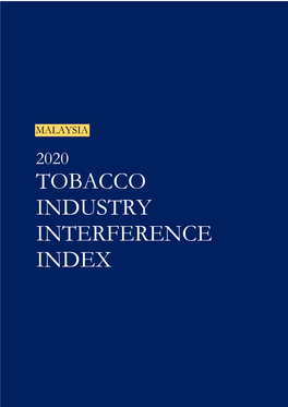 Malaysia 2020 Tobacco Industry Interference Index