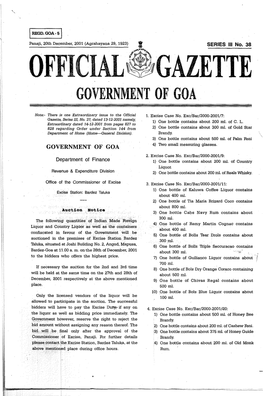 Official Gazette Government of Goa