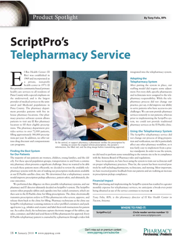 Scriptpro's Telepharmacy Service