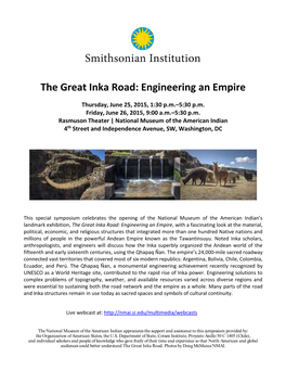 The Great Inka Road: Engineering an Empire