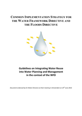 Guidelines on Integrating Water Reuse Into Water Planning and Management in the Context of the WFD