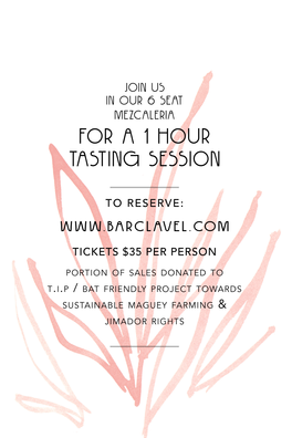 For a 1 Hour TASTING SESSION