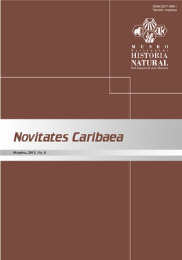 Octubre, 2015. No. 8 Editores Celeste Mir Museo Nacional De Historia Natural “Prof