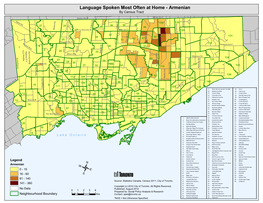 Language Spoken Most Often at Home - Armenian by Census Tract