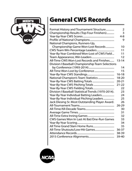 General CWS Records