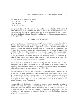 Ley Organica Municipal Del Estado De Mexico