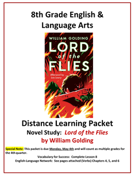 8Th Grade Packet 3 Lord of the Flies Phase 3 Distance Learning