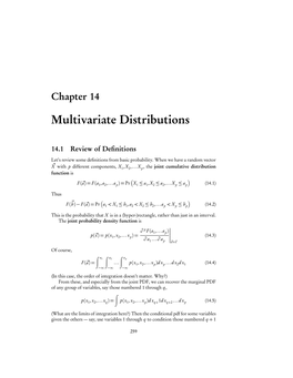 Multivariate Distributions