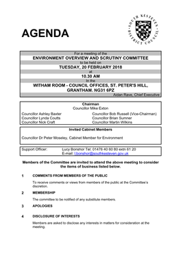 (Public Pack)Agenda Document for Environment Overview and Scrutiny