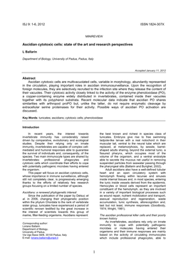 DOPA-Containing Proteins in the Compound Ascidian Botryllus