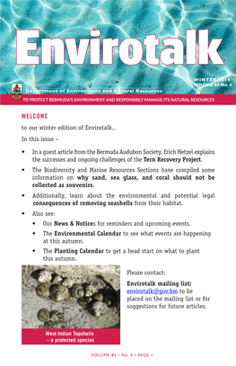 Our Winter Edition of Envirotalk.. in This Issue – • in a Guest Article from The