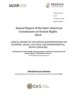 Annual Report of the Inter-American Commission on Human Rights 2019