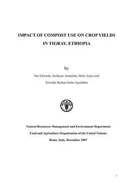 The Impact of Compost Use on Crop Yields in Tigray, Ethiopia
