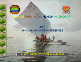 Manus Provincial Health Authority 2018 Annual Management Report