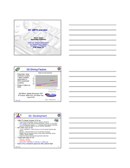 3G: UMTS Overview