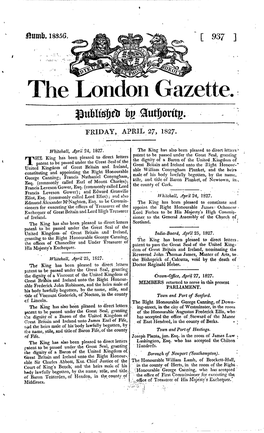 The London Gazette, Issue 18356