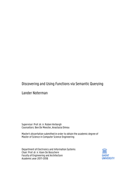 Lander Noterman Discovering and Using Functions Via Semantic