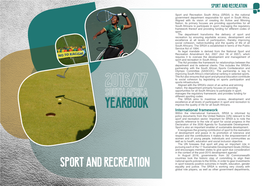 Sport and Recreation South Africa (SRSA) Is the National Government Department Responsible for Sport in South Africa
