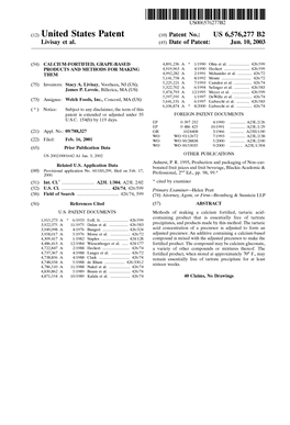 (12) United States Patent (10) Patent No.: US 6,576,277 B2 Livisay Et Al