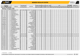 Midweek Regular Coupon 31/07/2020 09:22 1 / 2