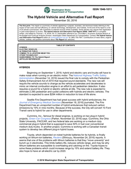 The Hybrid, Fuel, and Vehicle Report