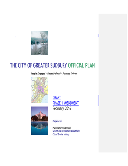 The City of Greater Sudbury Official Plan