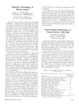 Radiation Climatology at Plateau Station Meteorological