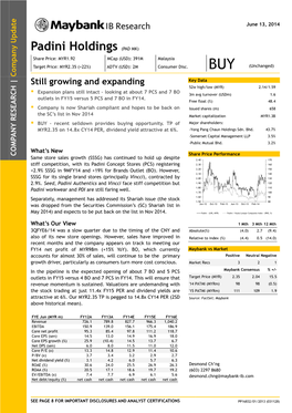 Padini Holdings (PAD MK)