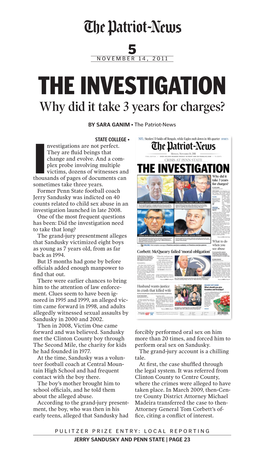 THE INVESTIGATION Why Did It Take 3 Years for Charges?