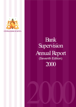Bank Supervision Annual Report 2000 Table of Contents