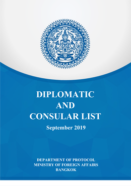 Diplomatic and Consular List