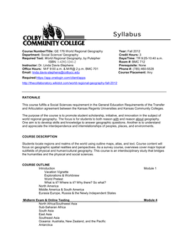 GE176 World Regional Geography