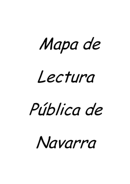 Mapa De Lectura Pública De Navarra