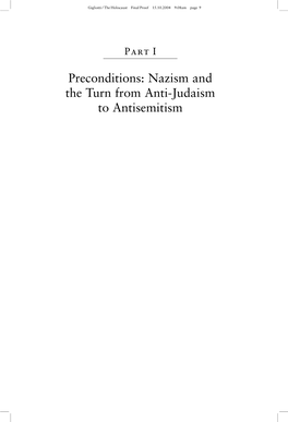 Preconditions: Nazism and the Turn from Anti-Judaism to Antisemitism