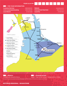 ROTORUA REGIONAL - WHAKATANE Customers Can Check If an Address Is Considered Rural Or Residential by Using the ‘Address Checker’ Tool on Our Website