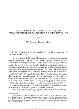 La Casa De Contratacion Y Huelva: Facultacion De Tripulaciones a Indias