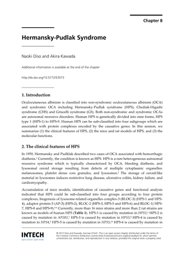 Hermansky-Pudlak Syndrome