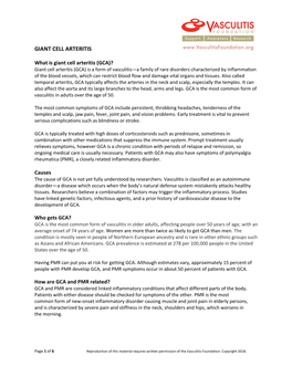 Giant Cell Arteritis