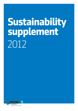 Aegon Sustainability Supplement 2012