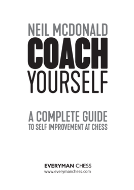 Neil Mcdonald Coach Yourself a Complete Guide to Self Improvement at Chess