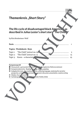 Themenkreis „Short Story“