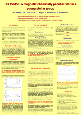 HD 158450: the Magnetic Chemically Peculiar Star in a Young Stellar Group