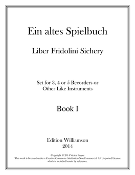 Ein Altes Spielbuch