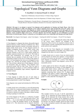 Topological Venn Diagrams and Graphs