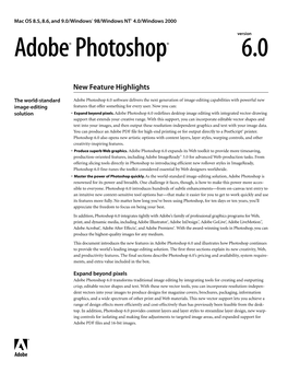 6.0 Adobe® Photoshop®
